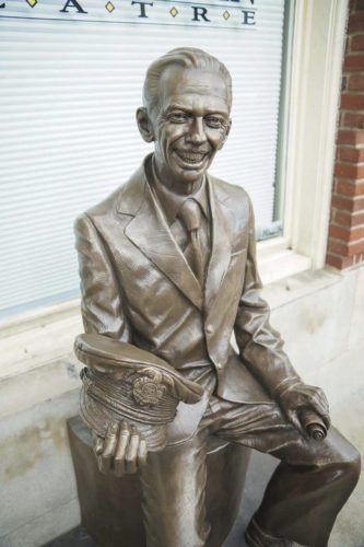 A statue of Don Knotts sits on High Street in Morgantown, W.Va., date not known. Sculptor Jamie Lester created the statue. Knotts, a Morgantown native who died in 2006, is best known as the actor who portrayed deputy Barney Fife on 